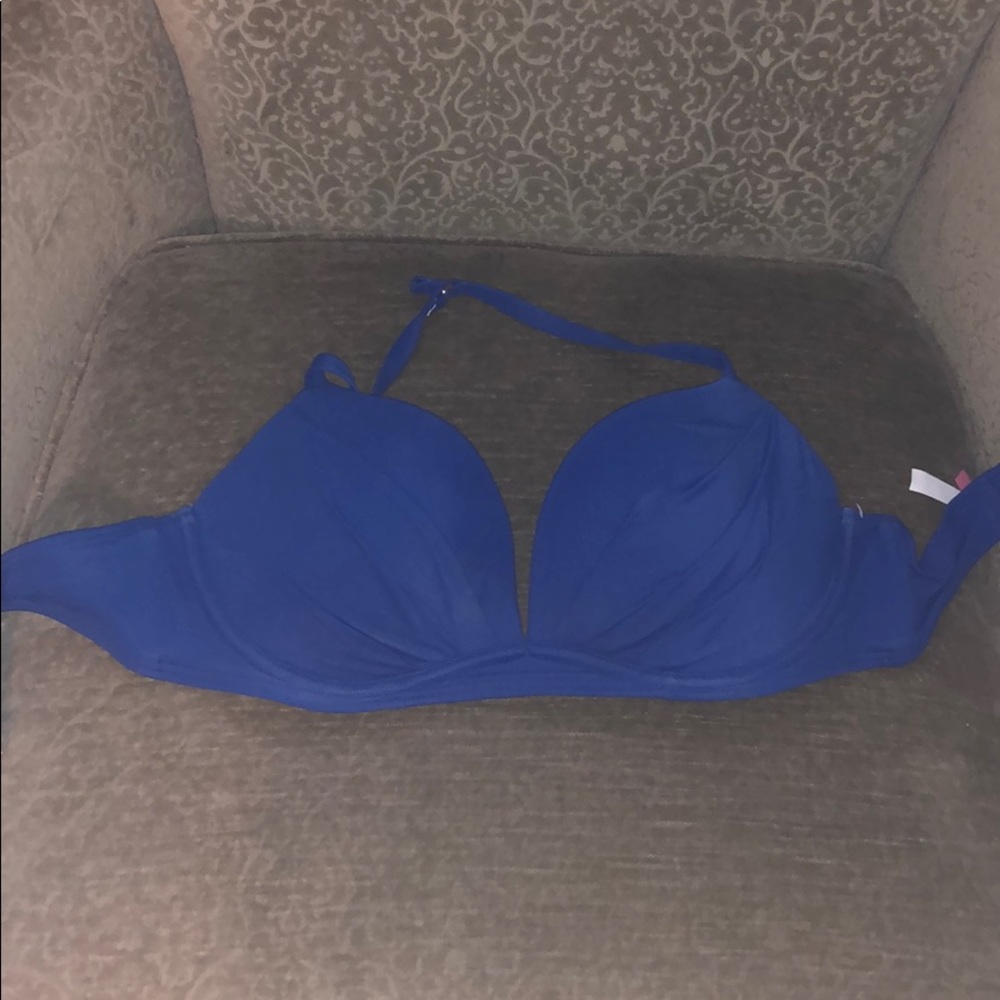 VICTORIA SECRET BLUE PUSH UP BIKINI TOP SIZE 34D